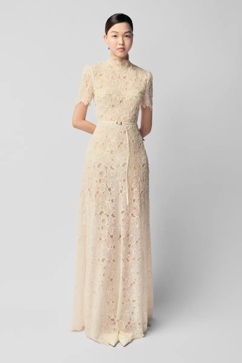 Mira Silk Belt in White