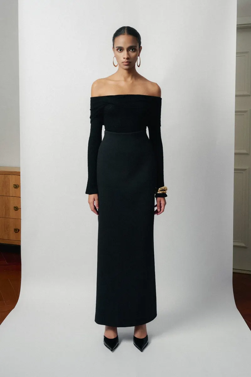 Obie Maxi Skirt in Black — original WHITE ANT photograph