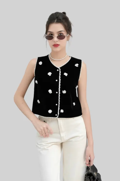 Velvet Gilet Top · RR23AK119 — original RUBIES photograph 3