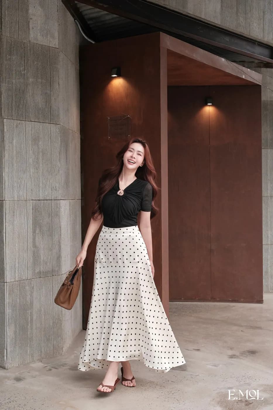 Silk Polka Dot Skirt — original E.MOL photograph 1