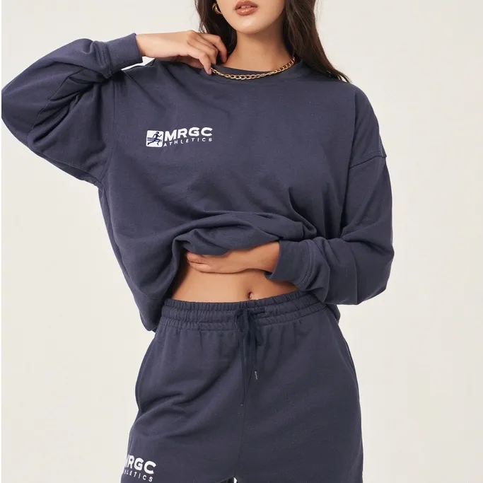 Mrgc Athletics 02 Sweater Set A2118 Q391 Long-Sleeved Hoodie and Sporty Shorts — original MIARITTA photograph 7