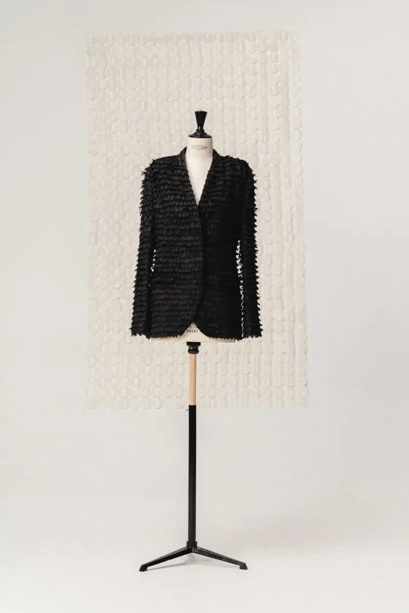Solvire Textured Blazer in Black