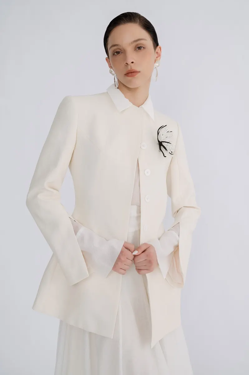 Alai Tailored Blazer in White — original WHITE ANT photograph
