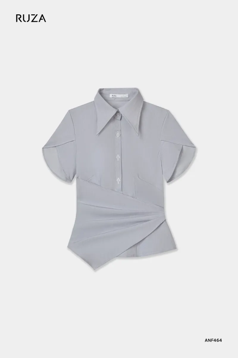 Basic Short Sleeve Shirt · ANF464 in Purple
