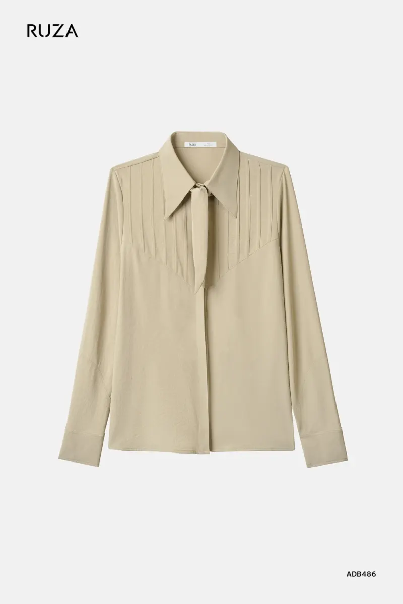 Basic Long Sleeve Shirt · ADB486 in Brown