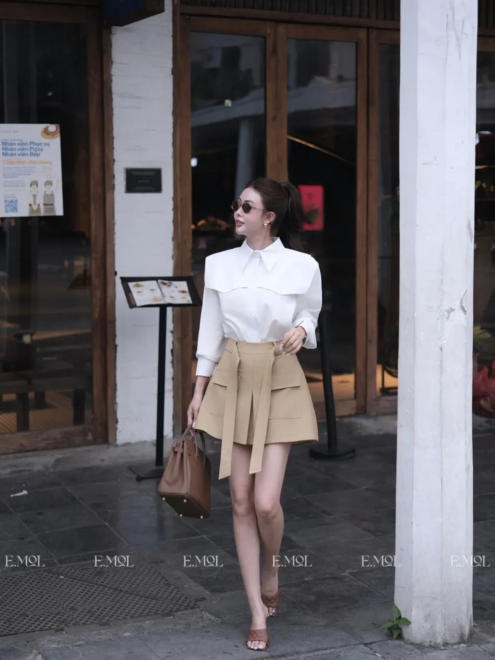 Stylized Khaki Pocket Pants and Skirt — original E.MOL photograph 1